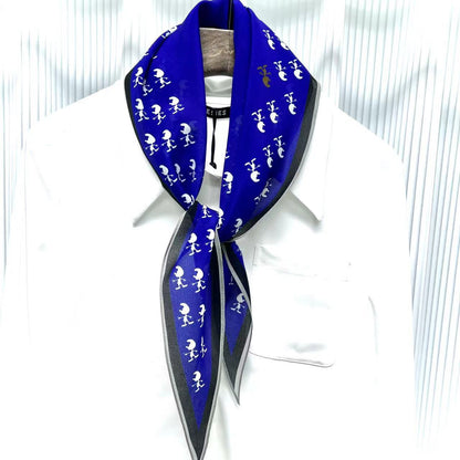 Diamond Neckerchief Crepe De Chine Scarf