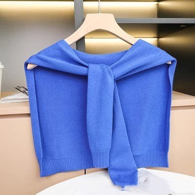 Shoulder Pad Waistcoat Wool Scarf