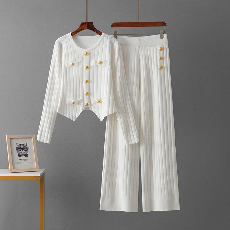 Classic Woolen Suit Women's Fashion Slimming All-match Needle