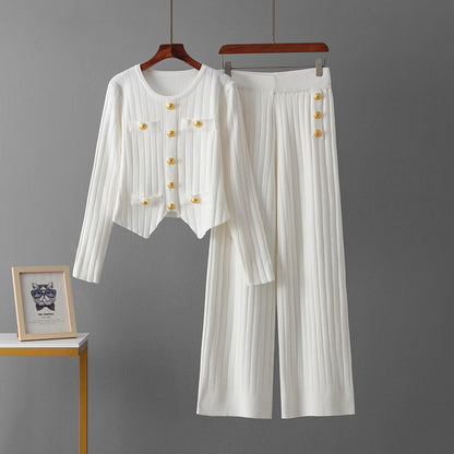 Classic Woolen Suit Women's Fashion Slimming All-match Needle