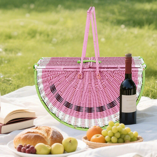 A Multi-purpose Hand-held Basket Made Of Rattan Weaving