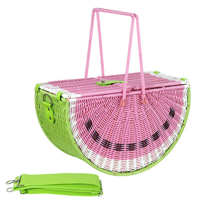 A Multi-purpose Hand-held Basket Made Of Rattan Weaving