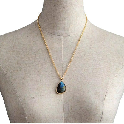 Simple Stylish Pendant Necklace Popular Ornament Natural Stone Jewelry