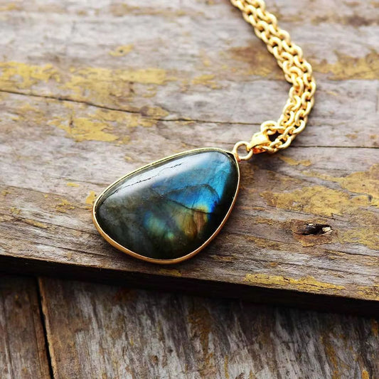 Simple Stylish Pendant Necklace Popular Ornament Natural Stone Jewelry
