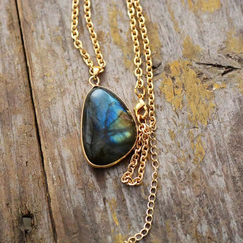 Simple Stylish Pendant Necklace Popular Ornament Natural Stone Jewelry