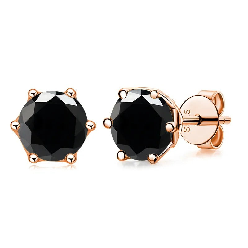 Women's Moissanite Sterling Silver 1 Karat Mulberry Stone Stud Earrings