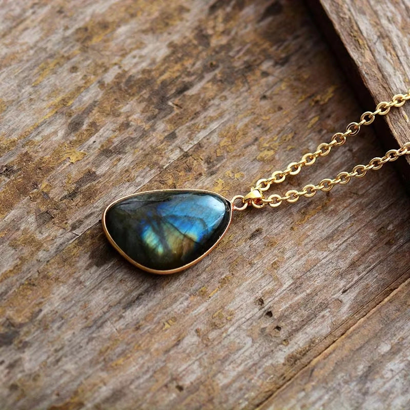 Simple Stylish Pendant Necklace Popular Ornament Natural Stone Jewelry