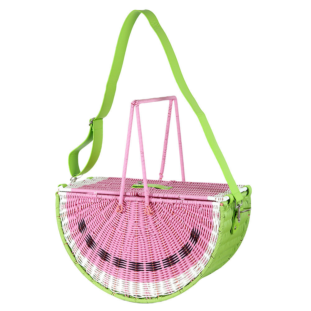A Multi-purpose Hand-held Basket Made Of Rattan Weaving