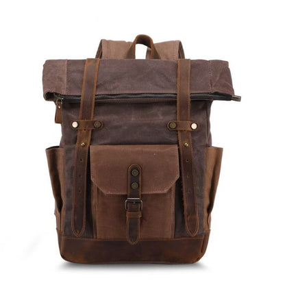 Vintage Oil Wax Waterproof Canvas Traveling Bag