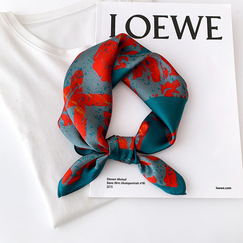 Spring And Autumn Silk Kerchief Women's Small Scarf