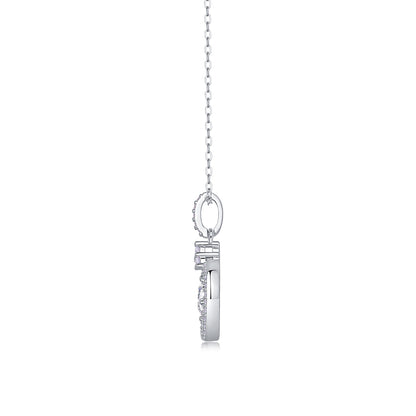 Love Ring - A Fashionable And Luxurious Diamond Jewelry Pendant Set With 1-carat Moissan Diamond S925 Sterling Silver And Platinum Plating