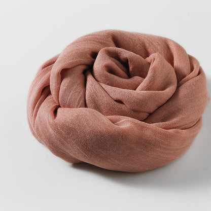 Artistic Sunscreen Solid Color Cotton And Linen Scarf