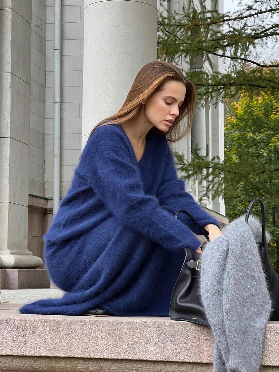 Women's Fashionable Knitted New Skirt Sweater Suit