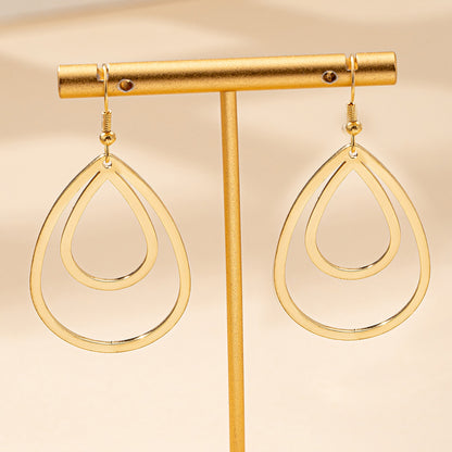 Fashion Simple Drop-shaped Hollow Earrings