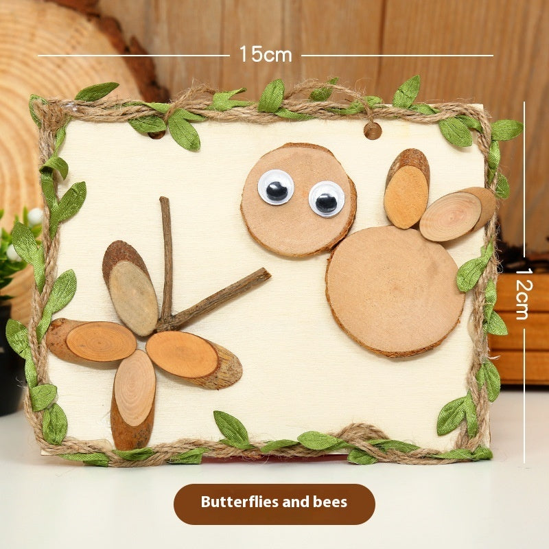 Arbor Day DIY Natural Branches Handmade Wooden Art Wood Painting