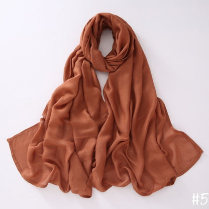 Breathable Shawl Modal Monochrome Malay Indonesian Cotton And Linen Solid Color Scarf Headcloth