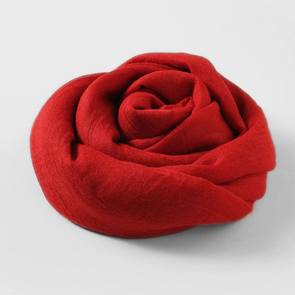 Artistic Sunscreen Solid Color Cotton And Linen Scarf