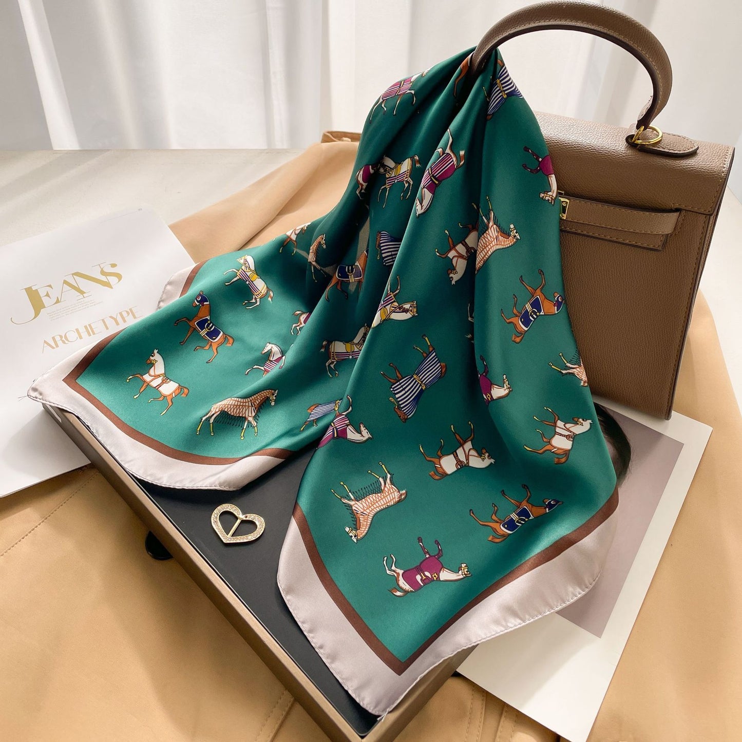 New 70 Korean Style Small Square Towel Silk Scarf For Women