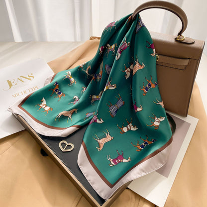 New 70 Korean Style Small Square Towel Silk Scarf For Women