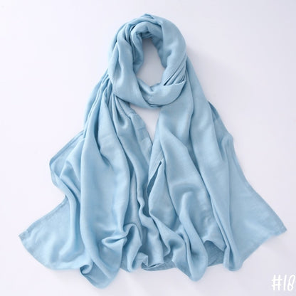Breathable Shawl Modal Monochrome Malay Indonesian Cotton And Linen Solid Color Scarf Headcloth