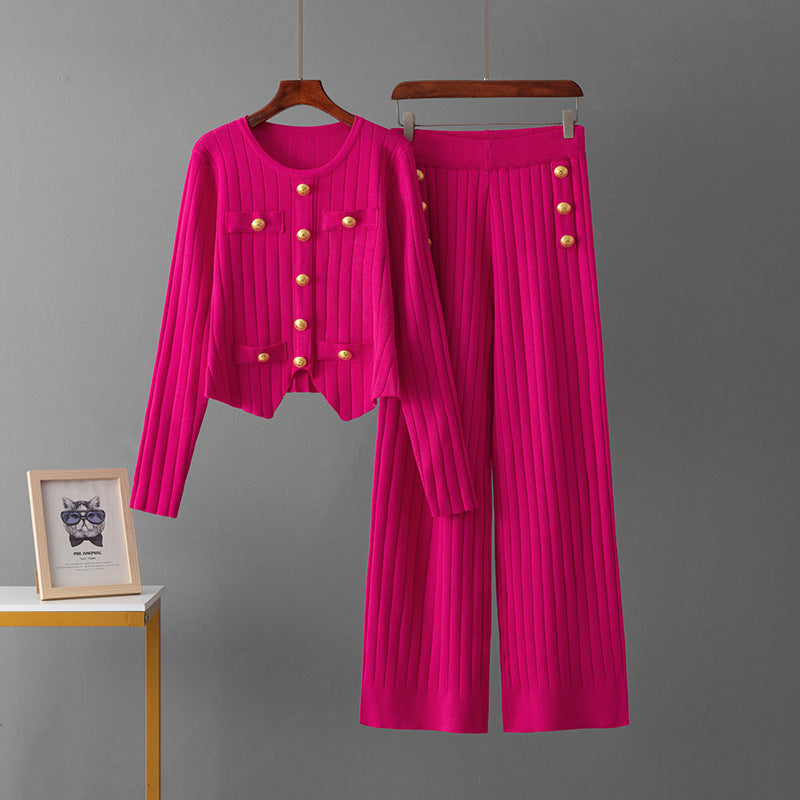 Classic Woolen Suit Women's Fashion Slimming All-match Needle