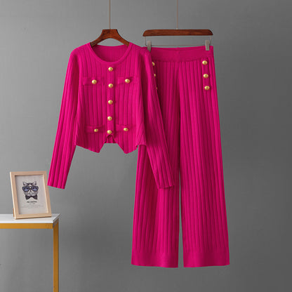 Classic Woolen Suit Women's Fashion Slimming All-match Needle
