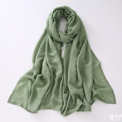 Breathable Shawl Modal Monochrome Malay Indonesian Cotton And Linen Solid Color Scarf Headcloth