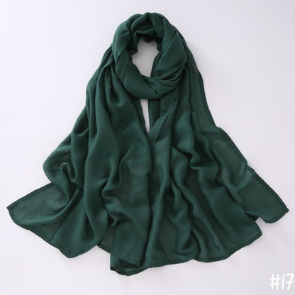 Breathable Shawl Modal Monochrome Malay Indonesian Cotton And Linen Solid Color Scarf Headcloth