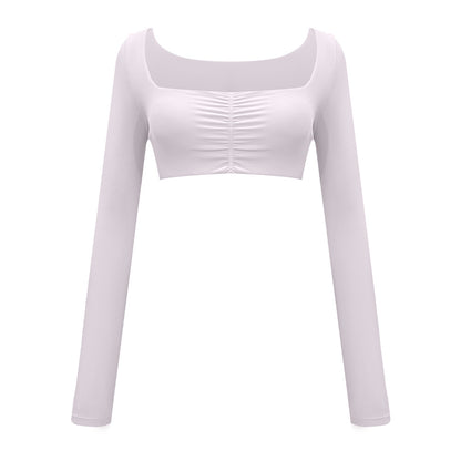 Flared Pants Solid Color Sports Long-sleeve Suit