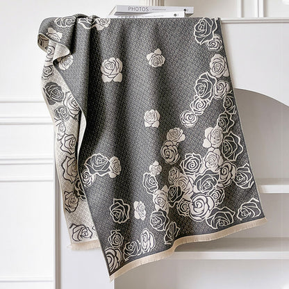 High-grade All-matching Thick Warm Scarf Air Conditioning Shawl Cashmere-like