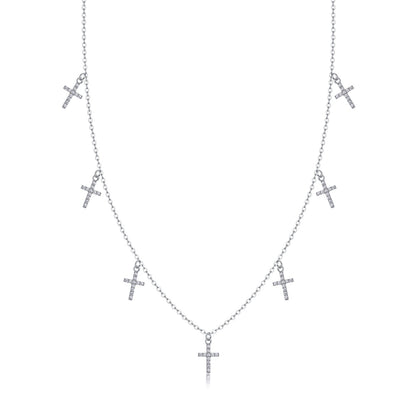 Holy Light Cross - A Fashionable And Luxurious Diamond Jewelry Pendant Set With Moissanite S925 Sterling Silver And Platinum Plating