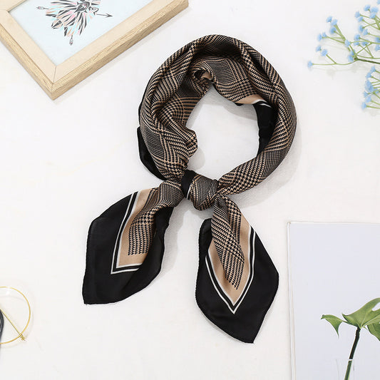 Korean Style Versatile Professional Vintage Printed Silk Scarf