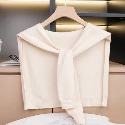 Shoulder Pad Waistcoat Wool Scarf