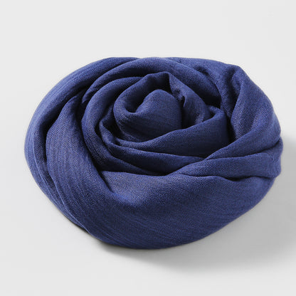 Artistic Sunscreen Solid Color Cotton And Linen Scarf