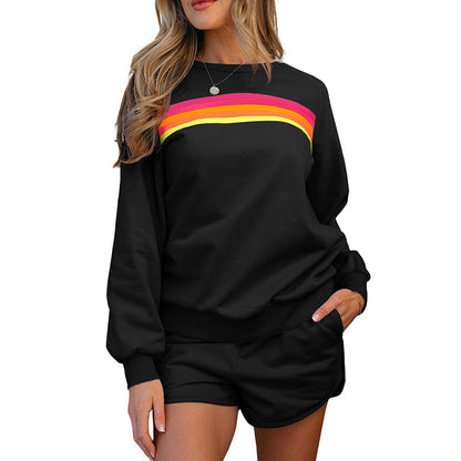 Fashion Trend Multicolor Long Sleeve Two-piece Set For Women