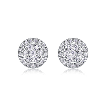 Cosmic Conjecture - Fashionable And Luxurious Diamond Jewelry Set With Moissanite S925 Sterling Silver And Platinum-plated Stud Earrings