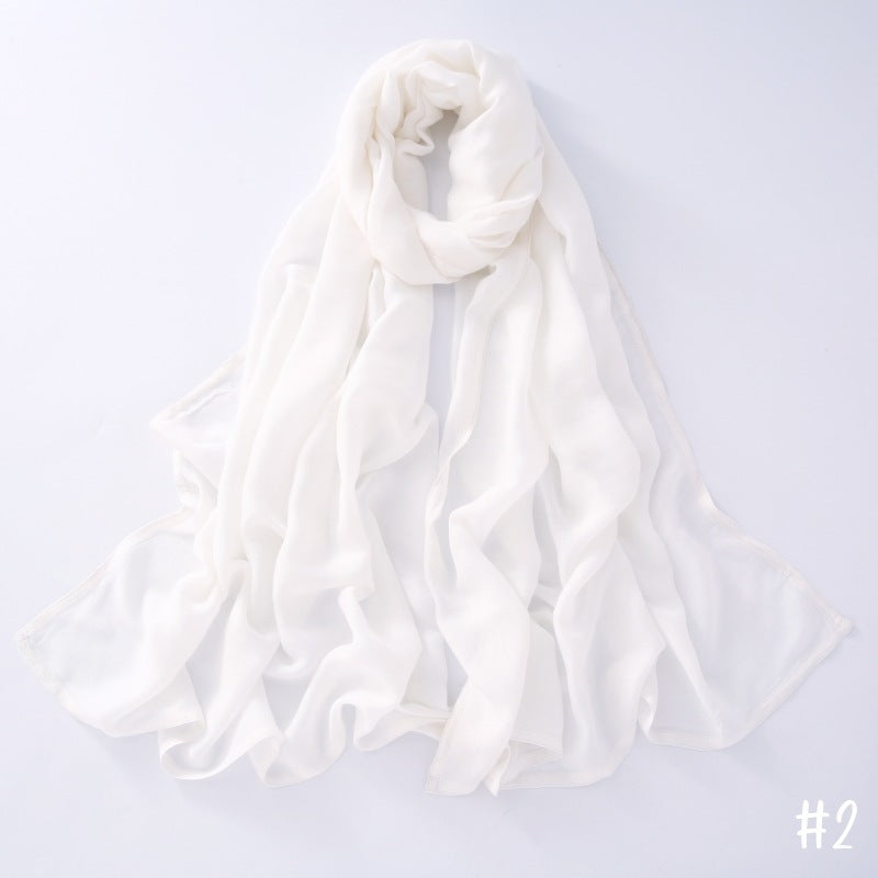 Breathable Shawl Modal Monochrome Malay Indonesian Cotton And Linen Solid Color Scarf Headcloth