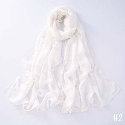 Breathable Shawl Modal Monochrome Malay Indonesian Cotton And Linen Solid Color Scarf Headcloth