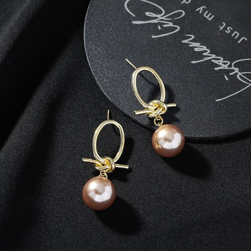 Vintage Pearl Sterling Silver Needle Earrings