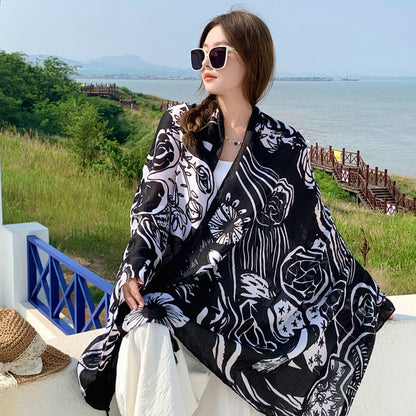 Women's Outer Scarf For Traveling In Western Sichuan Grassland