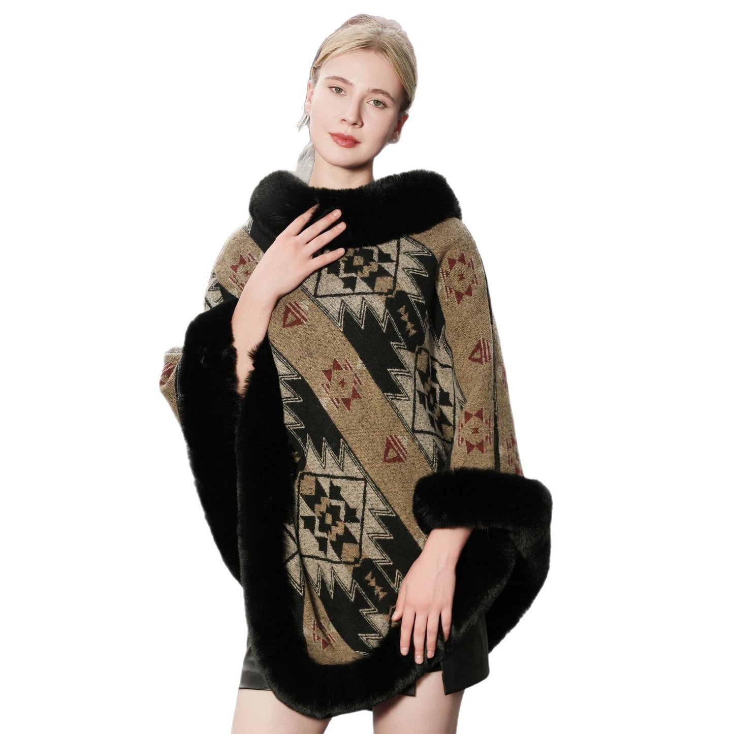 New Knitted Thermal Head Cover Cape Elegant Shawl