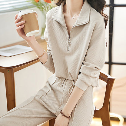 Casual Sportswear Two-piece Set Autumn And Winter New Simple