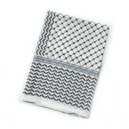 Arabic Chiffon Printed Plaid Scarf