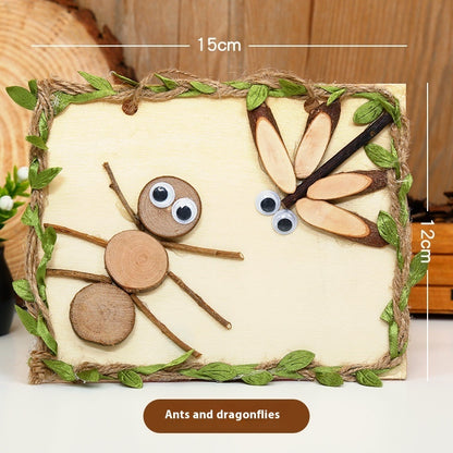 Arbor Day DIY Natural Branches Handmade Wooden Art Wood Painting