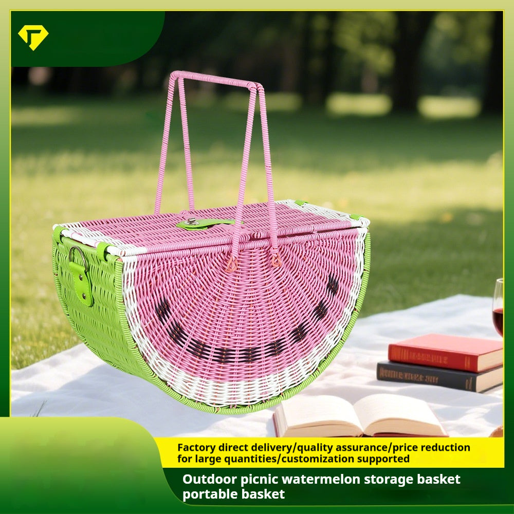 A Multi-purpose Hand-held Basket Made Of Rattan Weaving