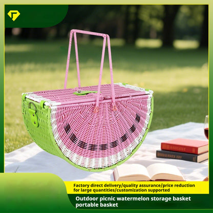 A Multi-purpose Hand-held Basket Made Of Rattan Weaving