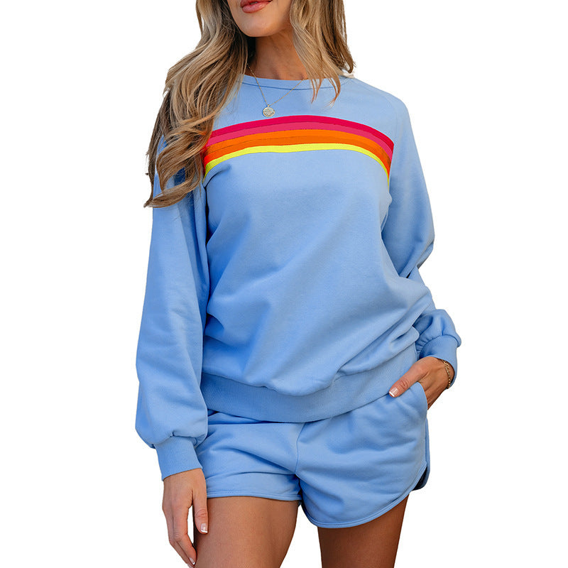 Fashion Trend Multicolor Long Sleeve Two-piece Set For Women