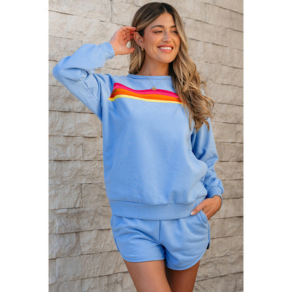 Fashion Trend Multicolor Long Sleeve Two-piece Set For Women