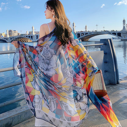 Beach Travel Long Outer Match Shawl