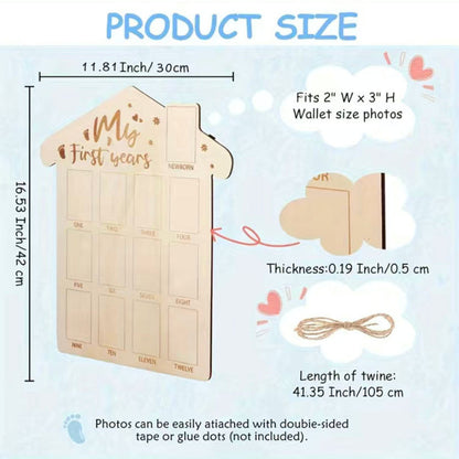 Wooden Baby Memorial Photo Frame Newborn